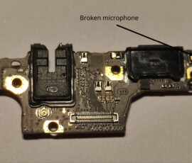 replaced the microphone on the connector board of my phone. It just died