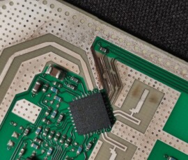 Blind spot radar sensor from a car, very bad corrosion around the RF amplifier or the LNA didn't check